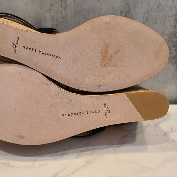 Veronica Beard Hurley Cross Ankle Strap Platform Wedge Animal Print Sandal | 8.5 - Picture 13 of 16